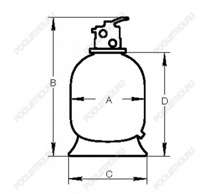 Фильтр FB-019 (450). шпул. навивки. d.450мм. 8м³/ч. верх.подкл. 1½