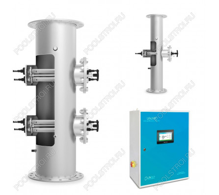 Ультрафиолетовая установка LIfetech TOP 207м3, DN250, 3kw, 18000h, Ручная очистка